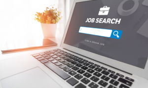 Job Search on Computer screen